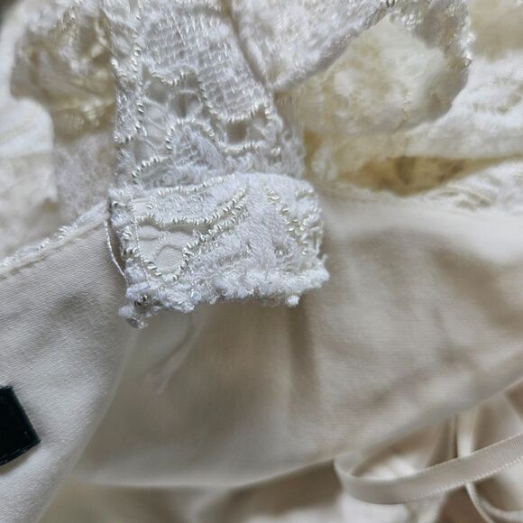 RALPH LAUREN LRL Lace Maxi Dress Size 8 White Sleeveless Elegant Bridal READ - Picture 8 of 12